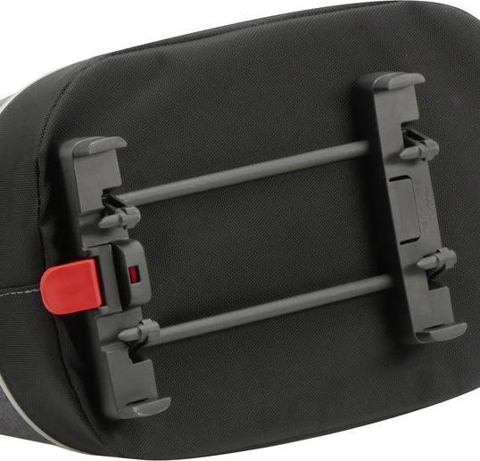 Produktbild KlickFix Klick-fix Rackpack City Tasche grau mit Rollverschluss, inkl. RT Adapter 25x25x21cm, bis max 6kg, 8l (8 l, Gepäckträgertasche)