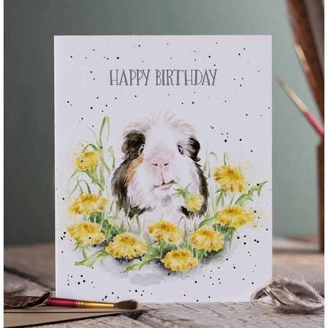 Produktbild Wrendale Design Geburtstagskarte - Meerschweinchen HAPPY BIRTHDAY Wrendale Designs (1 Stk.)