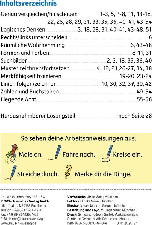 Actual product image Maier:My exercise book concentration - 1 (German, Maier, Ulrike, 2024)