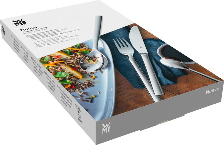 Productafbeelding WMF Bestekset 1 persoon Nuova 4st Monobloc roestvrij staal 18/10 gepolijst (4 Stuk, Bestekset)