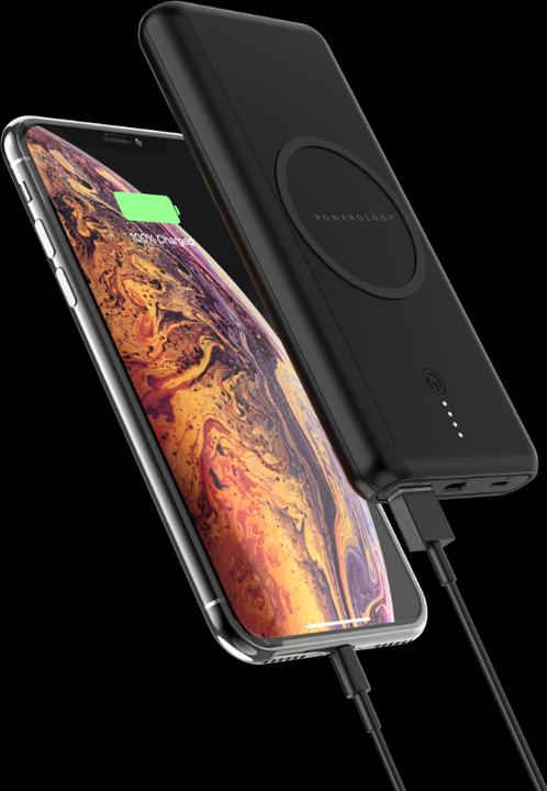 Produktbild Powerology 2 in 1 Fast Wireless Power Bank 10000mAh (10000 mAh, 18 W, 37 Wh)