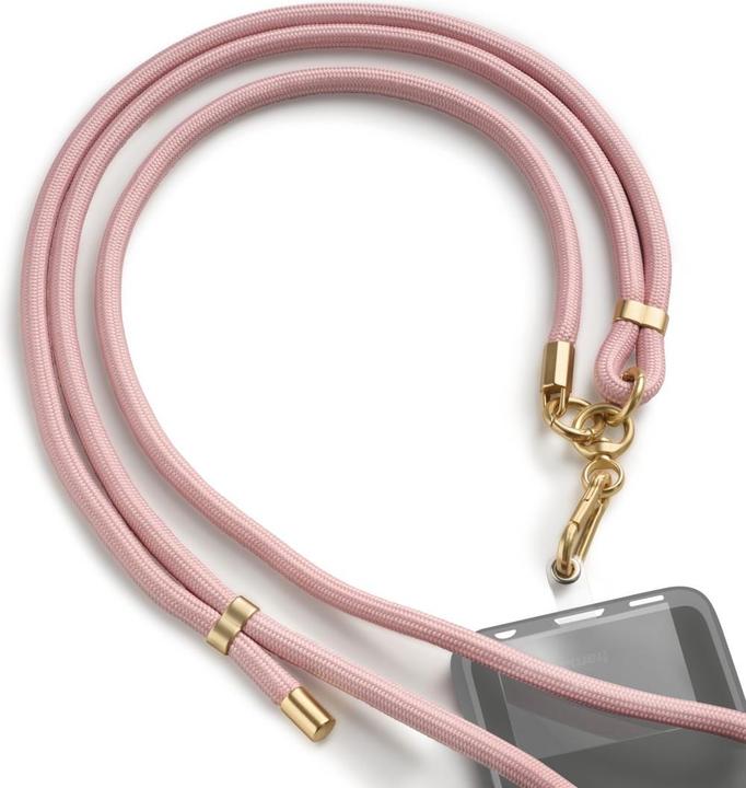 Produktbild Hama Handyband zum Umhängen, universal, verstellbar, Karabiner, 2 m, Nude/Gold