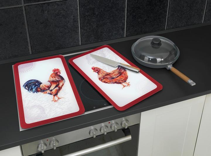 Image du produit Wenko Plaque de recouvrement en verre Universal Mod. Farm, set de 2 pièces pour tous les types de