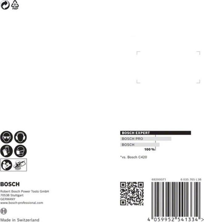 Actual product image Bosch Professional Zubehör Expert C470 Sandpaper with 8 holes for random orbital sander, 115 mm, G 60, 5 pcs. (60)