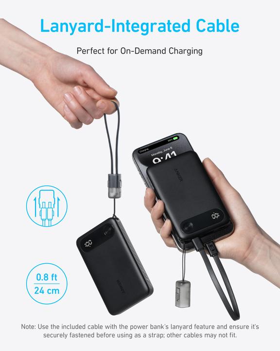 Immagine prodotto Anker Batteria esterna USB Powercore - 10000mAh 22,5W (Noir) (10000 mAh, 22.50 W, 22.50 Wh)