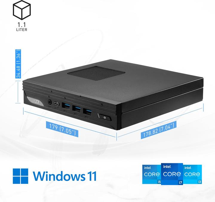 Productafbeelding MSI PRO DP10 13M (Intel Core i5-1340P, 8 GB, 512 GB, Intel Iris Graphics)