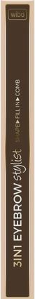 Image du produit Wibo Eyebrow Stylist 3 In 1 Crayon à sourcils avec brosse Brown foncé 2