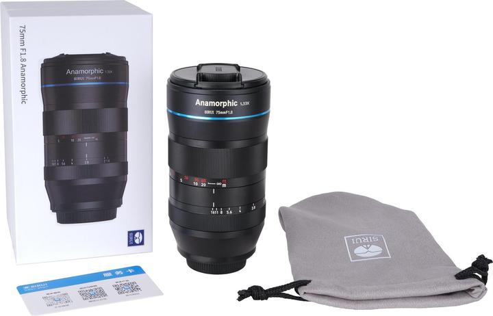 Actual product image Sirui Fixed focal length 75 mm F1.8 anamorphic (Sony E, APS-C / DX)