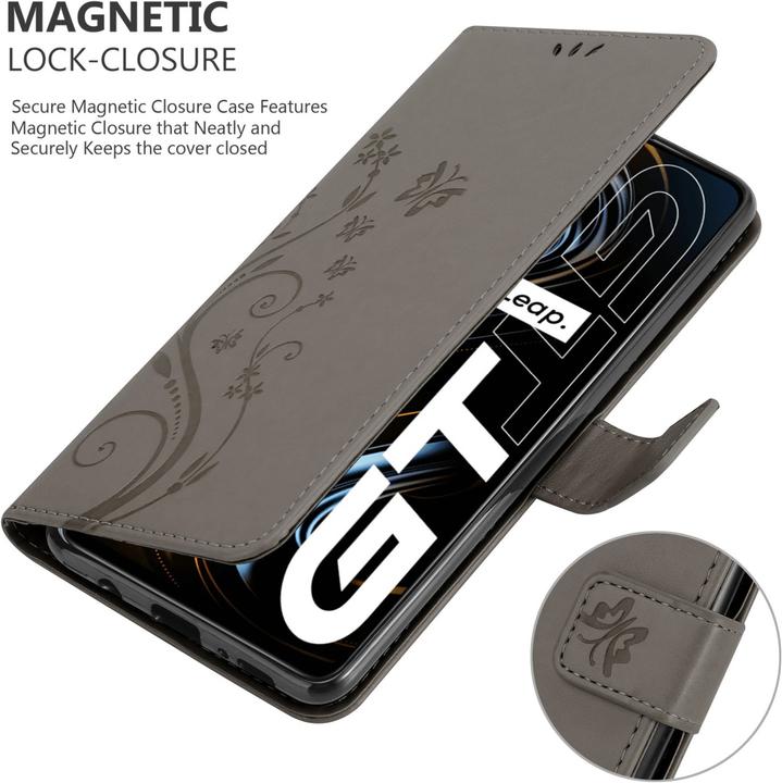 Actual product image Cadorabo Flower Book Case for Realme GT / GT Neo 2T / Q3 PRO (Realme GT Neo 2T, Realme Q3 Pro 5G)