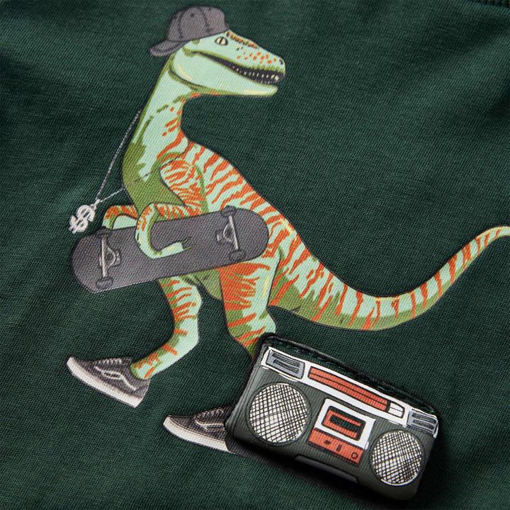 Image du produit VidaXL T-shirt manches longues enfant vert foncé 92,Matière : 100 (92)