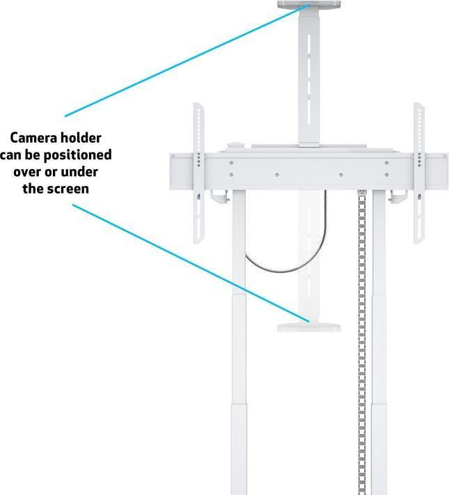 Actual product image Multibrackets Stand electr, -100", max 120 kg, white (90", 120 kg)