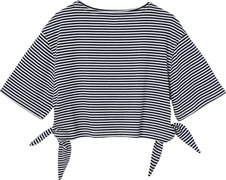 Immagine prodotto Vertbaudet Gestreiftes Mädchen Cropped-T-Shirt mit Zierschleifen (92)