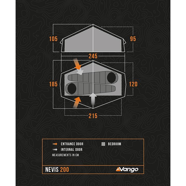 Produktbild Vango Nevis 200 (Tunnelzelt, 2 Personen)