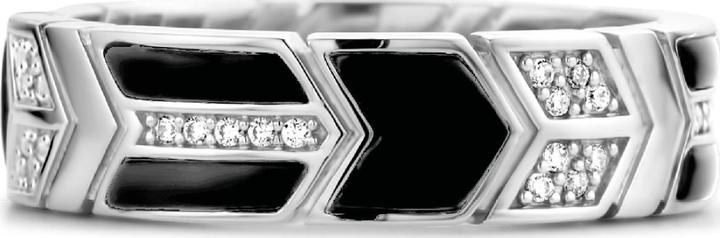 Produktbild Ti Sento Milano Ring mit Onyx und Zirkonia 12202BO (56, 925 Silber)