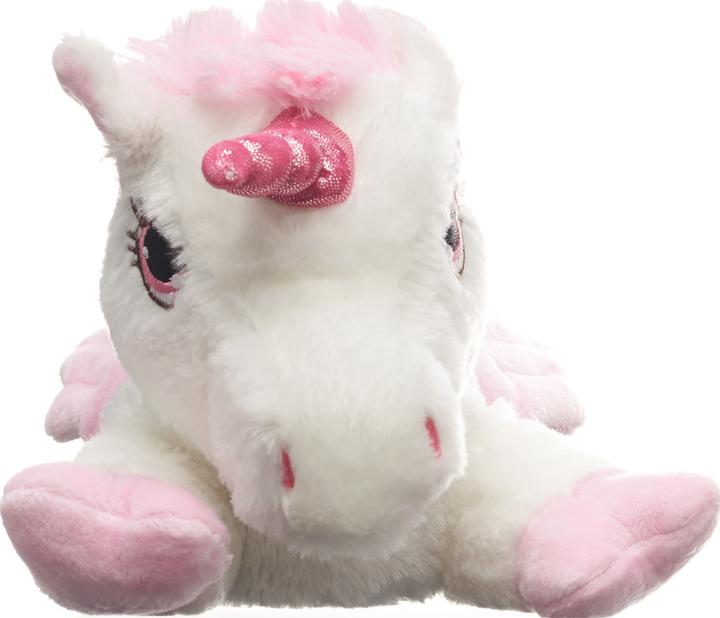 Actual product image Habibi Pegasus white with pink glitter horn