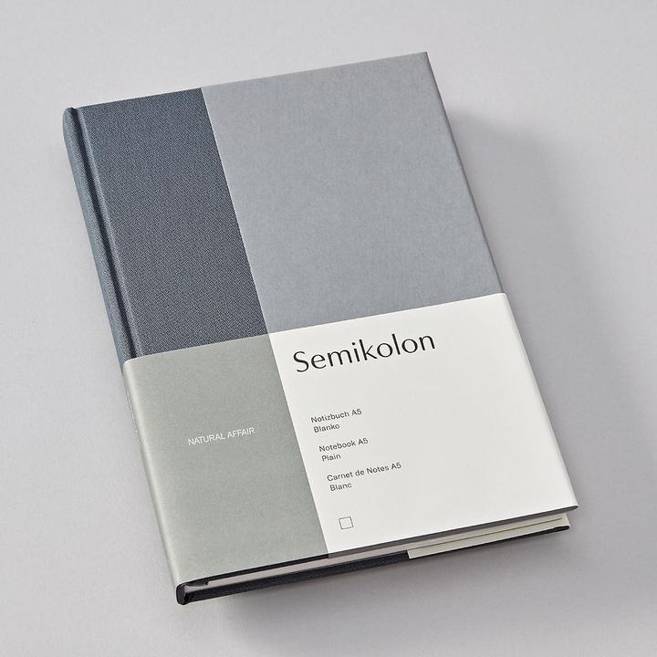 Produktbild Semikolon Notizbuch (A5) NATURAL AFFAIR, Sea Salt, Blanko (A5)