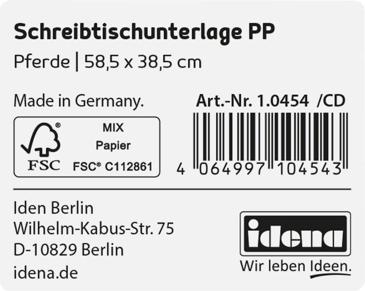 Actual product image Idena Desk Pad PP 58,5x38,5cm Horse