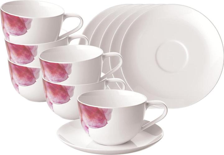 Actual product image Villeroy & Boch Rose Garden Cappuccinotassen mit Untertassen (300 ml, 6 x)