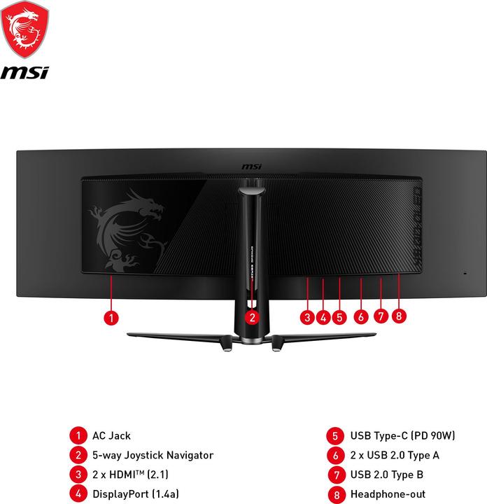 Produktbild MSI MPG 491CQPDE QD-OLED (5120 x 1440 Pixel, 49")