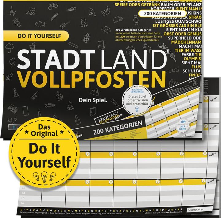 Produktbild Denkriesen Stadt Land Vollpfosten - Do It Yourself-Edition - Dein Spiel (Deutsch)