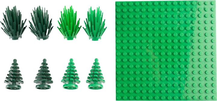 Produktbild LEGO Wald 8 teiliges Baum-Set mit gruener Platte - NEU! Teile 9x