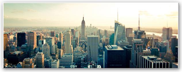 Image du produit Trenddeko Skyline of New York City - Panorama (40 x 100 cm)