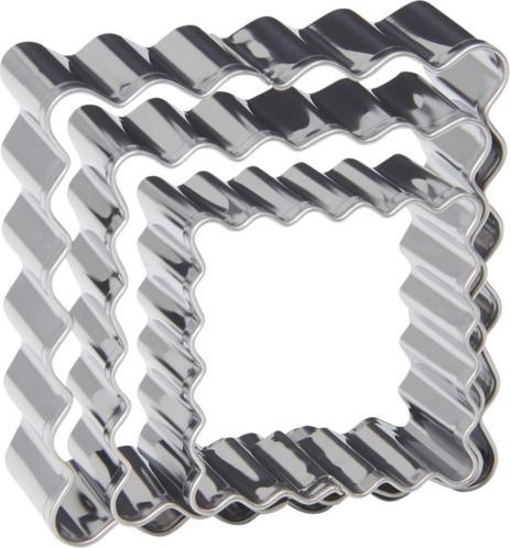 Actual product image Patisse Stainless Steel Square Cookie Cutter Set 3 pieces