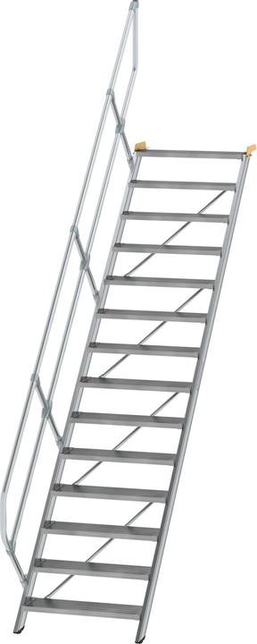 Immagine prodotto Munk Scale a 45° Larghezza gradini 800 mm 14 gradini Alluminio scanalato (Stile, 305 cm)