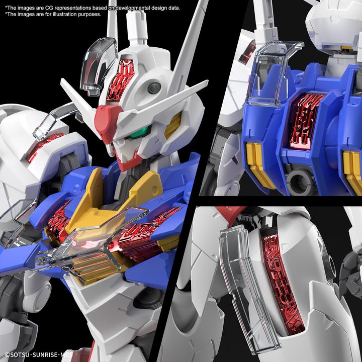 Actual product image Bandai THE WITCH FROM MERCURY - Full Mechanics 1/100 Gundam Aerial -Model Kit