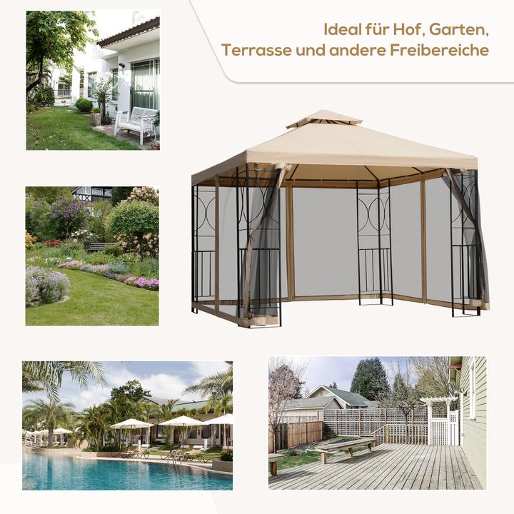 Actual product image Outsunny Pavilion with mosquito net (300 cm, 300 cm)