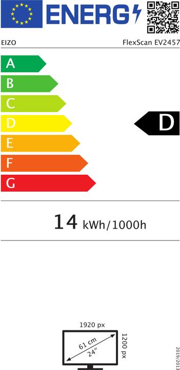 Energie-Label Eizo EV2457 (1920 x 1200 Pixel, 24")