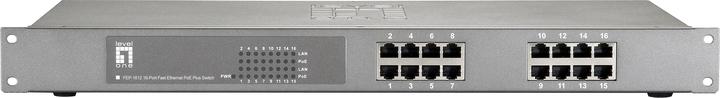 Produktbild LevelOne FEP-1612W380 16-Port Fast Ethernet PoE Switch 802.3at PoE+ 380W (16 Ports)