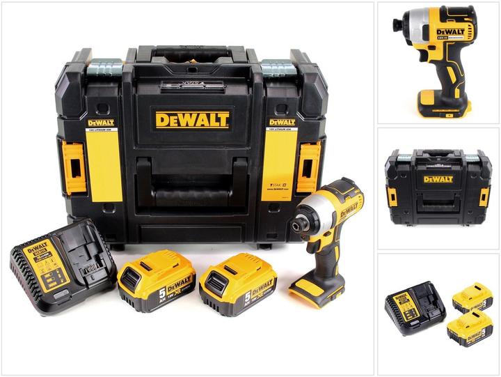 DeWalt DCF 787 P2 Battery Impact Wrench 18V 170Nm Brushless + 2x Battery 5,0Ah + Charger + TSTAK (Rechargeable battery operated)