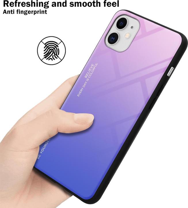 Produktbild Cadorabo TPU 2 Farben Glas Cover (Apple iPhone 11)