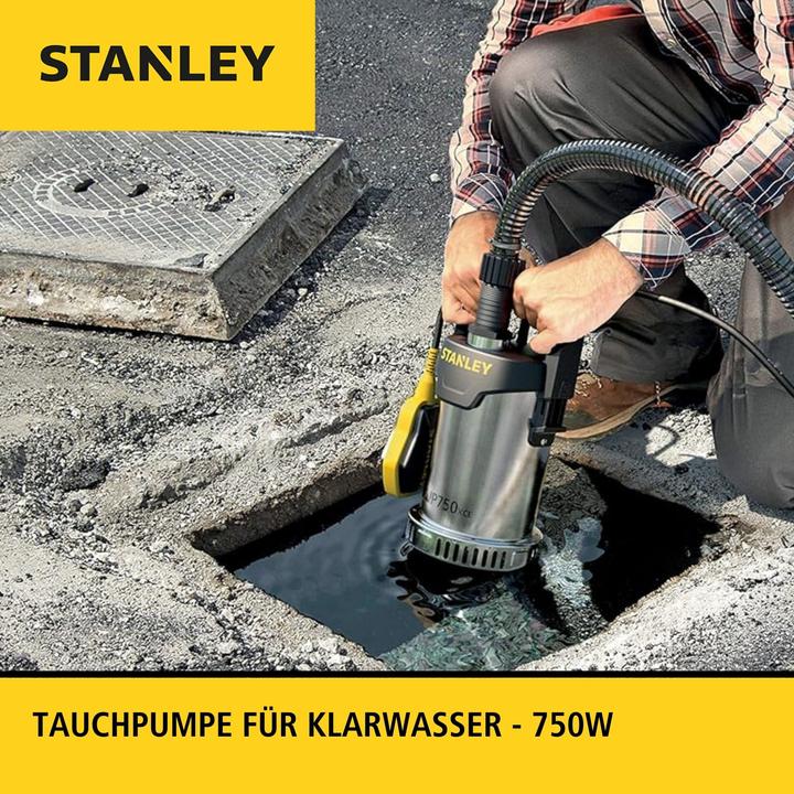 Actual product image Portable Power & Garden Tools - Submersible Pump - Stainless Steel - Clean Water - 750 W (Clear water pump)