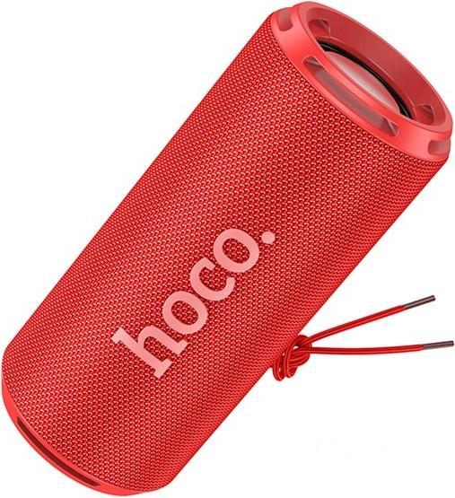 Hoco HC27 Soundful Tragbarer Lautsprecher Blutooth/ FM/ TF-Karte/ USB-Speicherstick/ AUX 2 x 8 W Rot (2 h, Battery operated, USB power delivery)