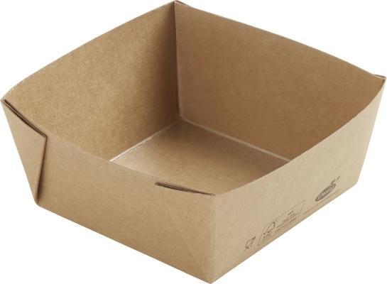Actual product image Duni Bakke boks Viking 510 ml 113x113x50 mm Ecoecho Nature,300 stk/krt