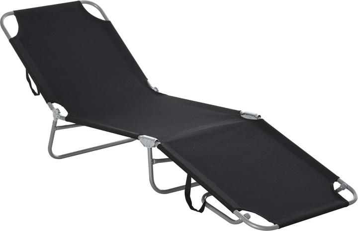 Immagine prodotto Outsunny Lettino prendisole con schienale regolabile (187 cm)