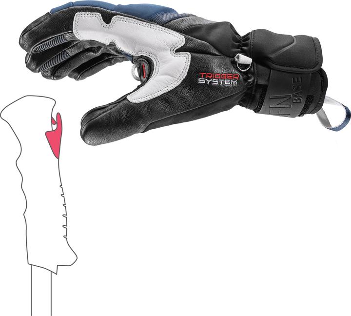 Produktbild Leki Griffin Base 3D Fingerhandschuhe Schwarz-Marine (7.5)