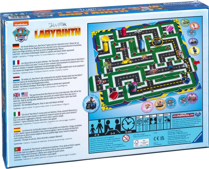 Immagine prodotto Ravensburger Labirinto PAW patrol - La Squadra Dei Cuccioli, Versione Junior (Tedesco, Italiano, Francese, Inglese)