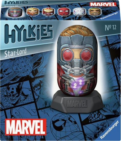 Actual product image Ravensburger Hylkies: The new collectible figure series to assemble yourself. Figure #12 - Star-Lord. (54 pieces)