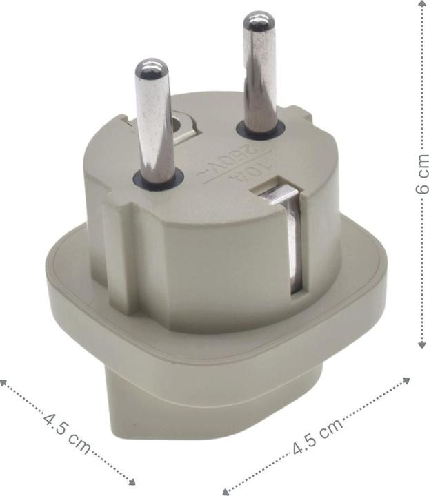 Produktbild Hermex Steckdosenadapter Schweiz zu Schuko
