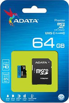 Productafbeelding Adata microSDXC-kaart (64 GB, microSDXC, U1, UHS-I)
