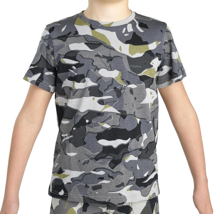 Image du produit Solognac T-shirt enfants camouflage WOODLAND gris (12, 13, 14)