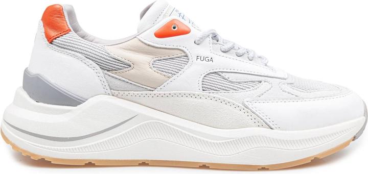 Produktbild D.a.t.e. D.a.t.e fuga sport sneakers in leather and fabric color white and coral (41)
