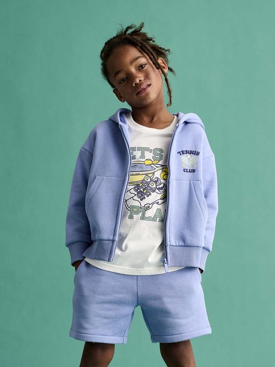 Produktbild Vertbaudet Jungen Sport-Set: T-Shirt, Sweatjacke & Shorts (152)