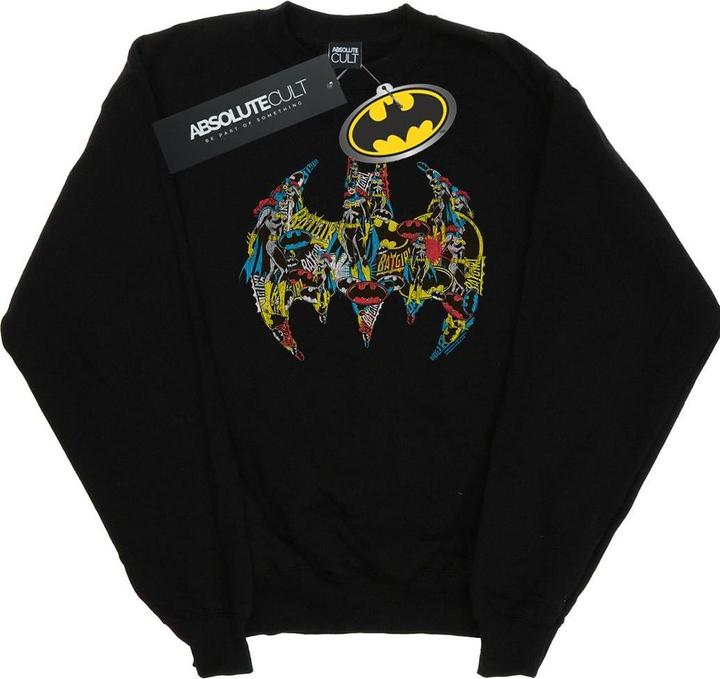 Batman Batgirl Logo Collage Sweatshirt Jungen