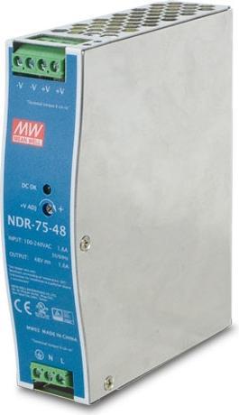 Actual product image Planet PWR-75-48, 75 W, 100 - 240 V, 50 - 60 Hz, 1.45 A, Over voltage, Overheating, Overload, Short (75 W)