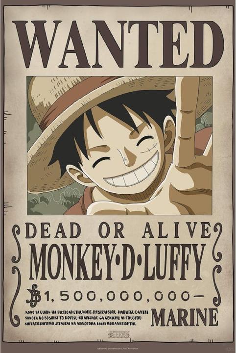 Produktbild ABYstyle ONE PIECE - Poster «Wanted Luffy New 2» 91.5x61 (91.5 x 61 cm)