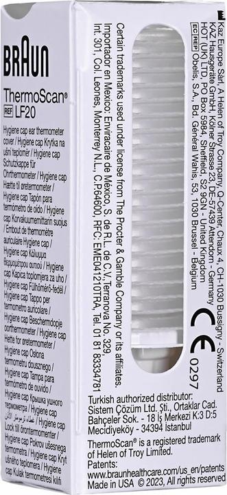 Nutritional values and ingredients Braun ThermoScan 3 IRT3030 (Ear)